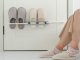Wall-Mounted Slipper and Towel Holder, Foldable, 28-71 cm
