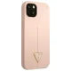 Guess Silicone Triangle Case for iPhone 13 mini, Pink