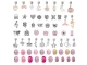 Kids Charm Bracelet and Necklace Making Kit with Jewelry Box, Pink