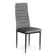 Mebelki24 Velvet Dining Chairs, Grey, 4 pcs