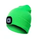 Rechargeable LED Beanie Hat with Light, Green