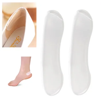 Clear Gel Heel Grips Shoe Inserts, 2 Pcs
