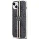 Guess iPhone 15 Plus / 14 Plus Case IML 4G Gold Stripe, Black