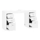 Manicure Desk 314 with Built-in Dust Collector, White