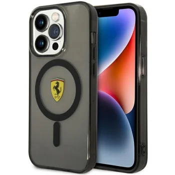 Ferrari iPhone 14 Pro Max Case Translucent MagSafe, Black