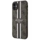 Guess iPhone 11 / XR Case 4G Printed Stripes MagSafe, Brown