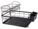 Two-Tier Dish Drainer with Tray, Black