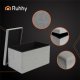 Ruhhy Folding Storage Ottoman, 60x30x30 cm, Grey