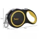 Purlov Retractable Dog Leash, 5m / 15kg, Black/Yellow