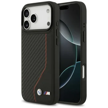 BMW iPhone 17 Pro Max Case M Carbon Line & Logo MagSafe, Red