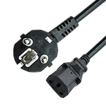 Power Supply Cable Schuko to C13, 220V, 3500W, 1m, Black