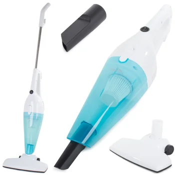 2-in-1 Bagless Upright Handheld Vacuum Cleaner HEPA 600W White-Blue