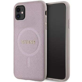 Guess iPhone 11 / XR Case Saffiano MagSafe, Pink
