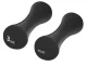 4Fizjo Cast Iron Dumbbells with Vinyl Coating 8-shape, 2 x 3 kg, Black