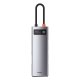 Baseus Metal Gleam 8in1 USB-C Hub - USB-C PD 100W 1x HDMI 4K 30Hz 1x SD and microSD card reader 3x USB-A 3.2 1xRJ45 -...