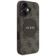 Чехол Guess 4G Circle Classic Logo MagSafe для iPhone 16 коричневый