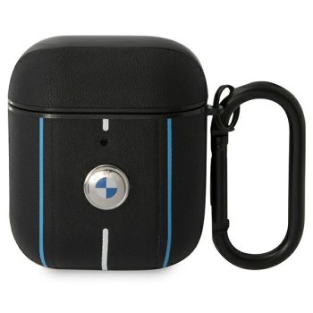 BMW Leather Color Lines Case for AirPods 1 / 2 Black