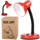 Adjustable Desk Lamp E27, Red