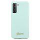 Guess Samsung Galaxy S21+ Case Silicone Script Metal Logo, Blue