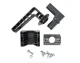 Greenhouse Door Handle KLASIKA with Fasteners, Gray