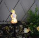 Solar garden LED lamp in parrot shape, white