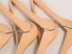 Wooden Clothes Hangers, Varnished, Set of 3