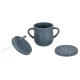 Set of silicone children\'s dishes 9 elements, gray