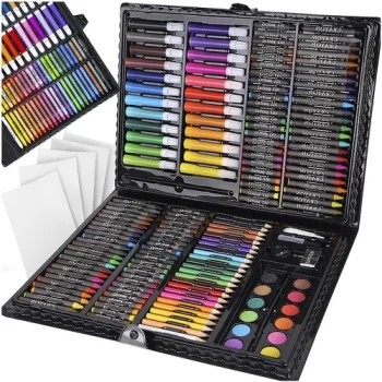 Maaleo Art and Painting Set in Suitcase, 168 Pcs, Black