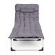 Folding Fishing Bed Chair with Mattress and Pillow MultiGarden, Grey