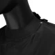Gabbiano Hairdressing Cape with Rubber Collar, Black