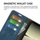 Sony Xperia 10 V Skin-touch Leather Wallet Book Case Cover, Blue