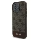 Guess 4G Bottom Stripe Phone Case Cover iPhone 16 Pro Max - brown