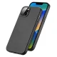 Dux Ducis Grit Faux Leather Case for iPhone 14 Plus with MagSafe, Black