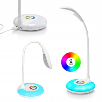 LED Desk Lamp with 256 Color RGB Base