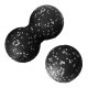 Yoga Massage Roller + Massage Double Fascia Ball + Massage Motion Ball Set, Black-White