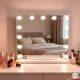 ModernHome Illuminated Makeup Mirror 50x40 cm with 13 LED Bulbs and Touch Control