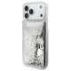 Guess Liq case. Glitter Charms iPhone 17 Pro - silver