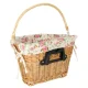 Woven Bicycle Basket with Floral Pattern and Click Mount