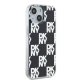 DKNY iPhone 15 / 14 / 13 Case IML Checkered Mono Pattern, Black