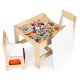 Kids Furniture Set Table and 2 Chairs with Chalkboard Top ECOTOYS