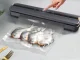 Rechargeable Vacuum Sealer for Food with 10 Bags Black-Grey