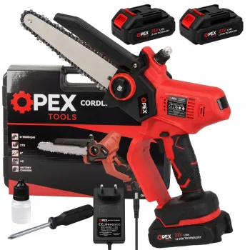 OPEX TOOLS OPX28012 Cordless Chainsaw 8" 21V 2x1.5Ah