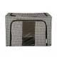 Bedding and Clothing Organizer with Frame, 66L, White Black