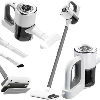 Cordless Stick Vacuum Cleaner 2-in-1 100W with HEPA Filter & 4 Attachments