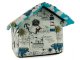 Pet house and bed for dogs and cats, size L, white, black interior