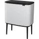 Brabantia Bo Touch Bin Recycling Waste Bin 34 L (11 + 23 L), White