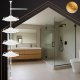 Ruhhy 26639 Telescopic Corner Bathroom Shelf, 240-310 cm, White