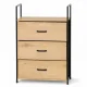 3-Drawer Organizer Cabinet, Light Oak