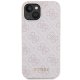 Apple iPhone 15 6.1\'\' Guess 4G Metal Gold Logo Case Cover, Pink | Чехол Кейс Бампер Обложка...