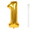Foil Number Balloon 1, 66 cm (26\"), Gold
